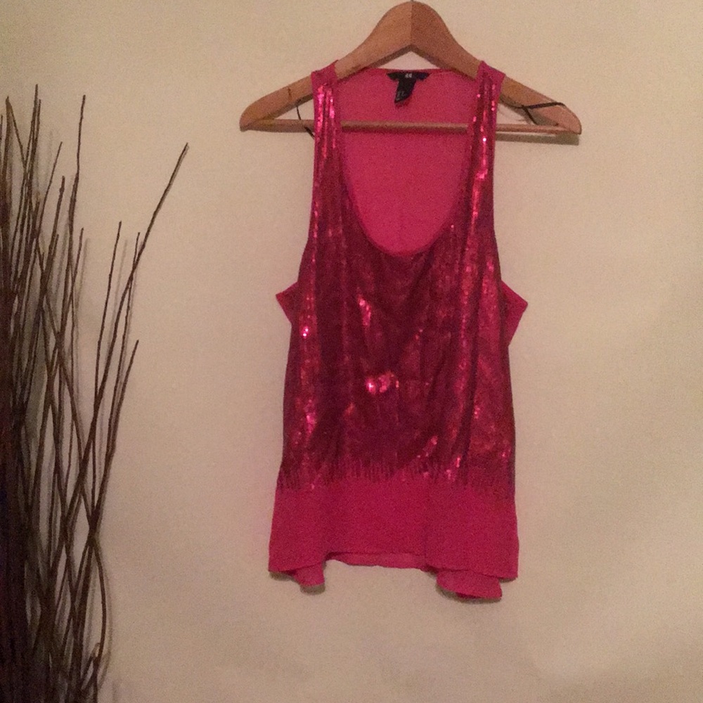 Hot Pink Sequin Tank